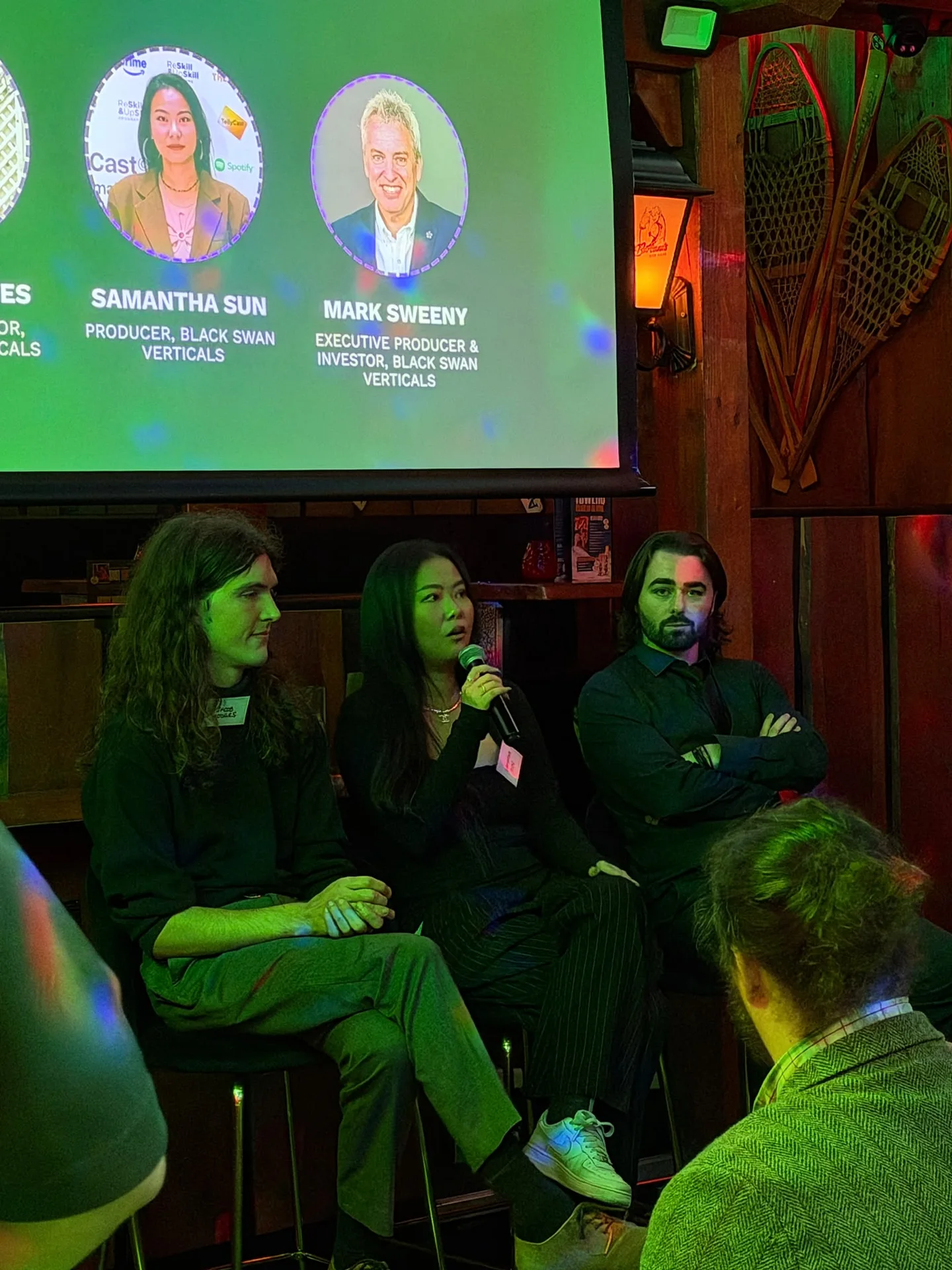 The Black Swan Verticals panel sharing more about their work
