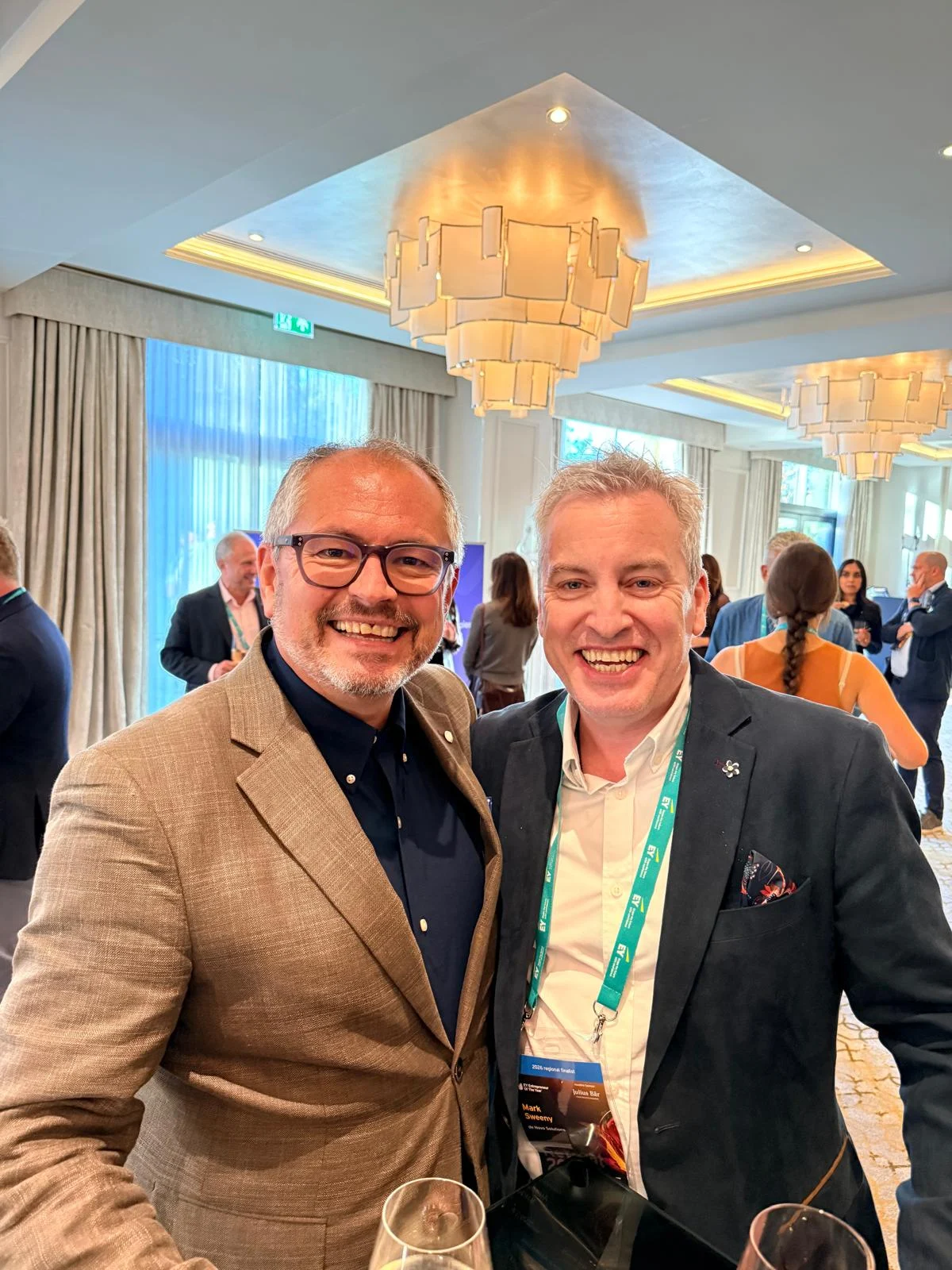 Mark Sweeny with a fellow entrepreneur