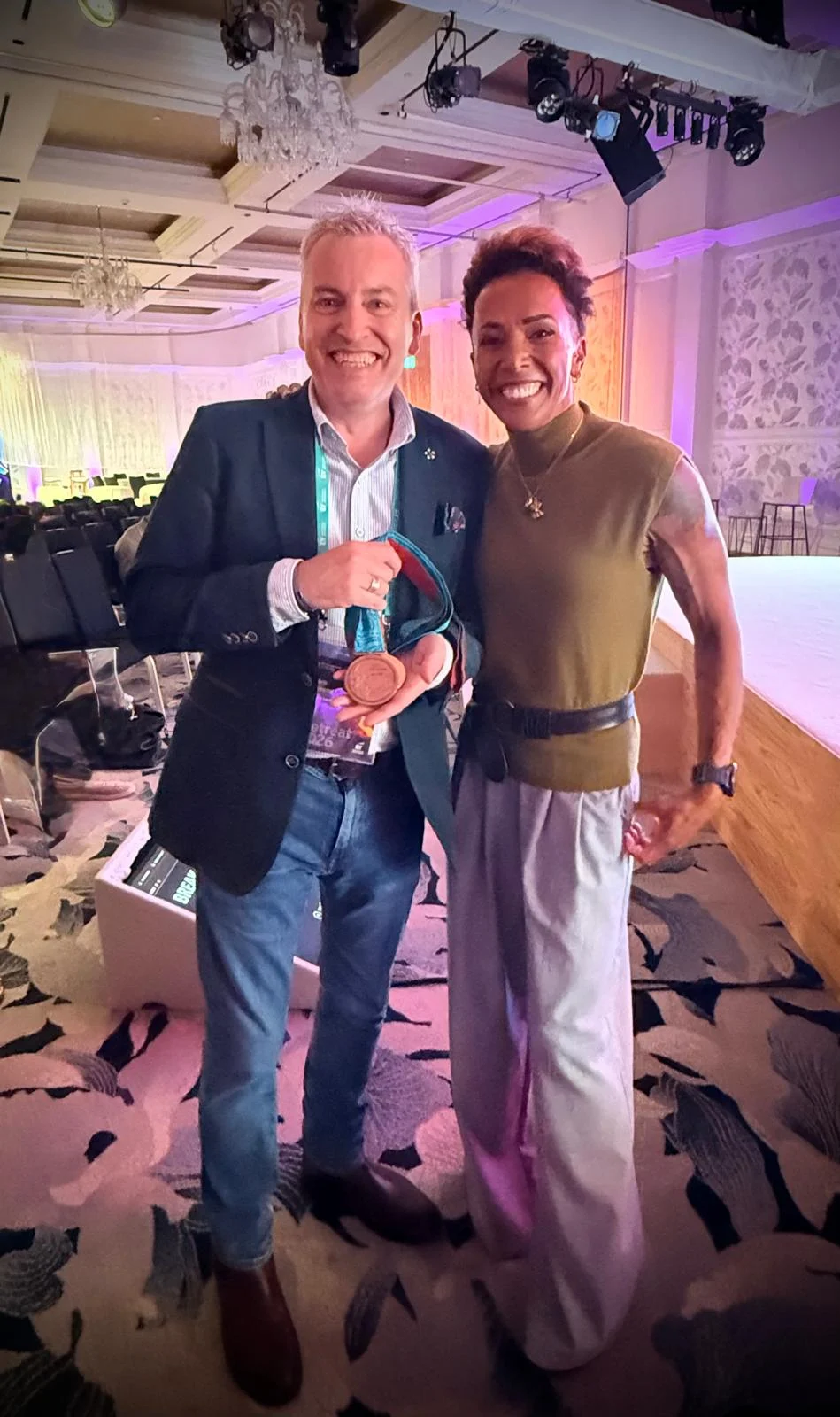 Mark Sweeny with a fellow guest at the awards
